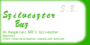 szilveszter buz business card